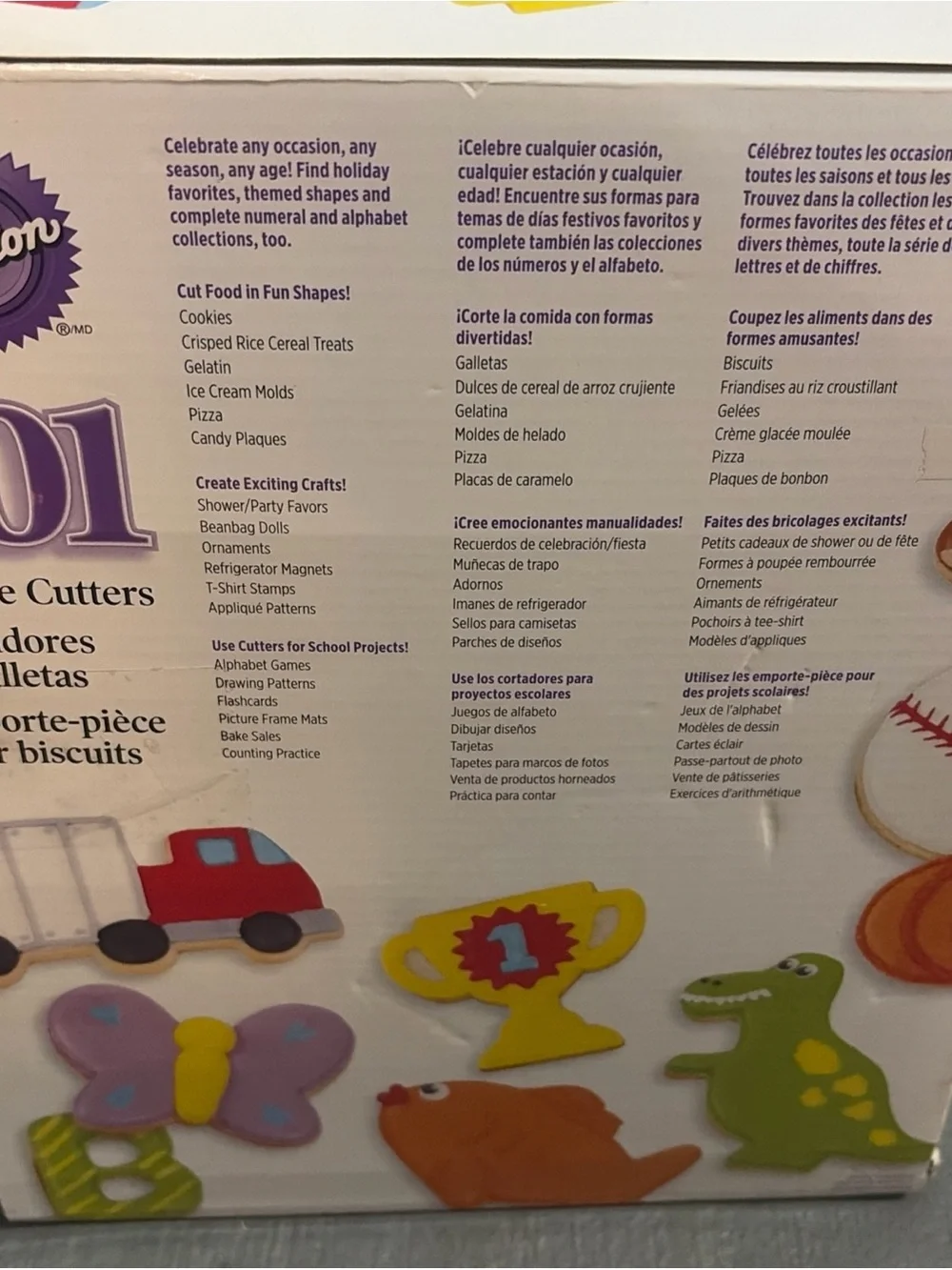 Wilton Bright Multicolor Cookie Cutter Set - Green, Pink, Blue, Yellow, Orange